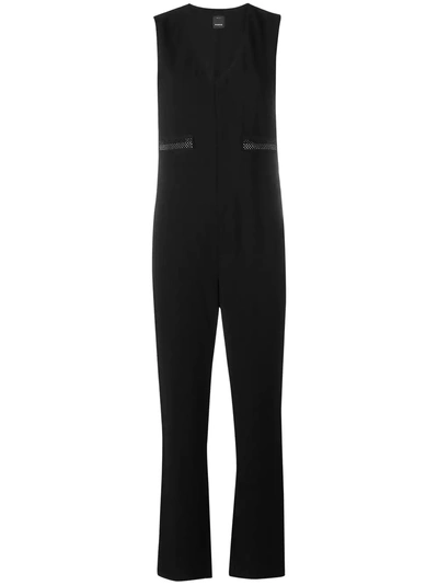 Shop Pinko Sleeveless Jumpsuit In Black