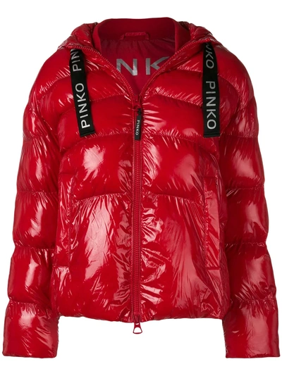Pinko Akita Puffer Jacket - Red | ModeSens