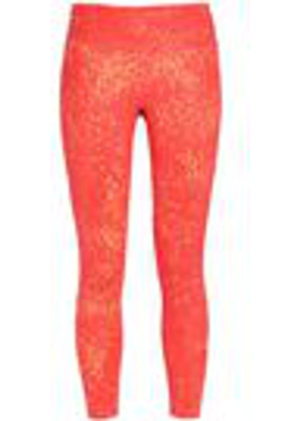 Shop Adidas Originals Woman How We Do Tight Printed Stretch-jersey Leggings Bright Orange