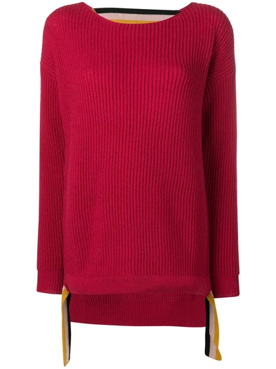 Shop Pinko Knitted Cut In Red