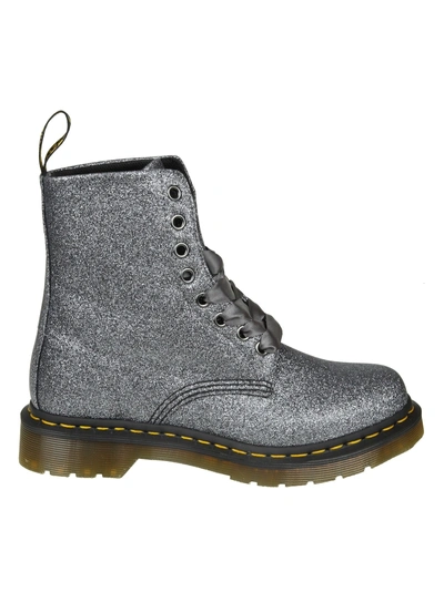 Shop Dr. Martens' Dr. Martens "pascal" Boots In Glittered Anthracite Leather In Pewter