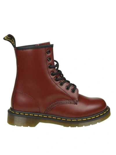 Shop Dr. Martens' Anfibio In Leather Color Bordeaux In Cherry Red 