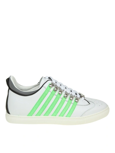 Shop Dsquared2 Sneakers Runner 251 In White Leather