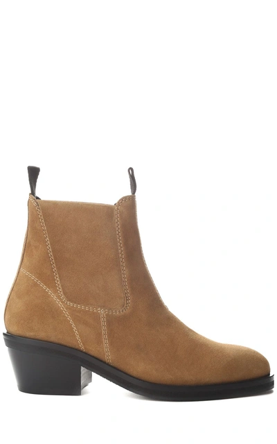 Shop Acne Studios Chelsea Suede Ankle Boots In Beige