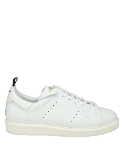 Shop Golden Goose Sneakers Starter In White Leather