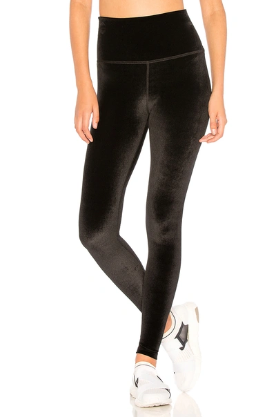 Shop Beyond Yoga Velvet Motion High Waisted Midi Legging In Black
