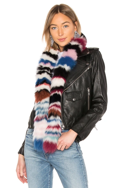 Shop Charlotte Simone Chunky Monkey Fox Fur Scarf In Pink