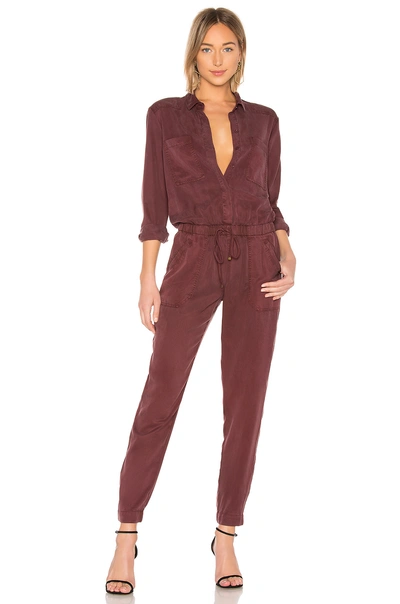 Shop Yfb Clothing Everest Jumpsuit In Red. In Jam