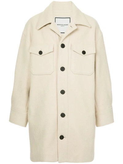 Shop Wooyoungmi Single Breasted Coat - White
