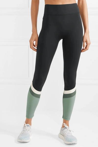 Shop All Access Tour Paneled Stretch Leggings In Black