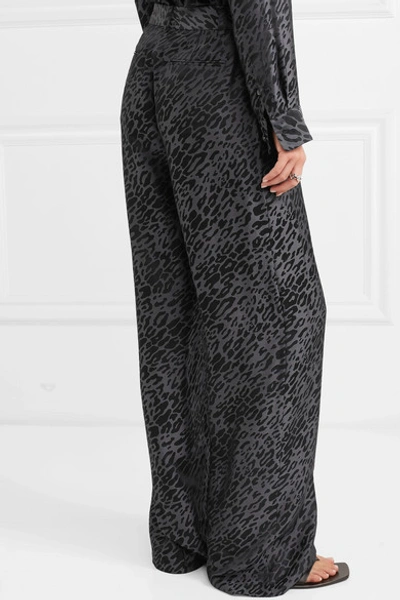 Shop Equipment Arwen Silk-blend Jacquard Wide-leg Pants In Black