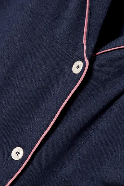 Shop Eberjey Gisele Stretch-modal Jersey Pajama Set In Midnight Blue