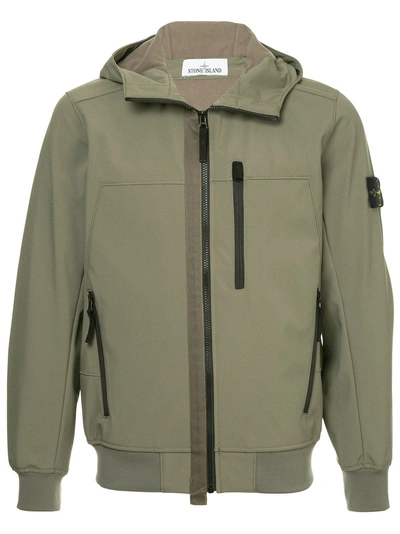 Shop Stone Island Q0522 Soft Shell-r Jacket - Green