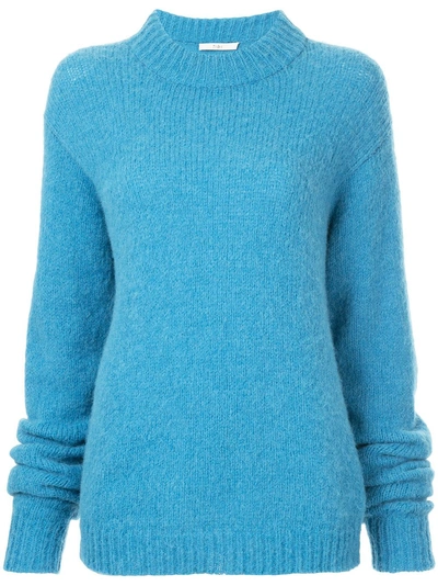 Shop Tibi Drop Shoulder Sweater In Blue