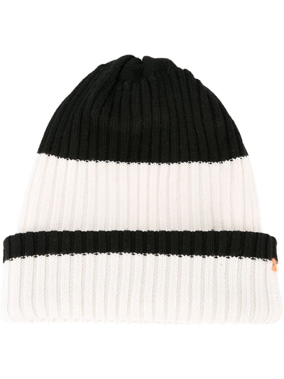 Shop Tibi Ribbed Beanie In White