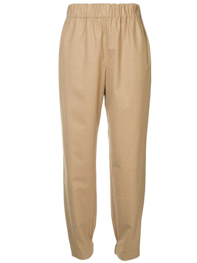 Shop Tibi Elasticated Trousers - Brown