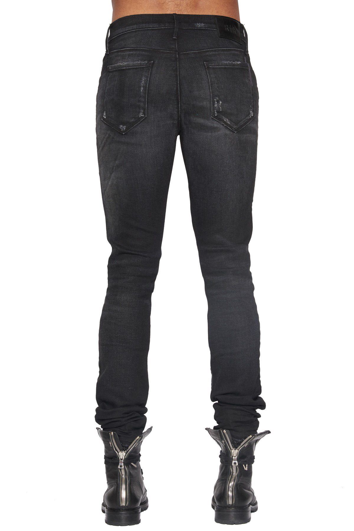 Rta Distressed Patch Skinny Jeans In Black | ModeSens