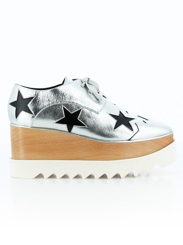 Stella Mccartney Elyse 75厚底布洛克鞋in Blue Modesens