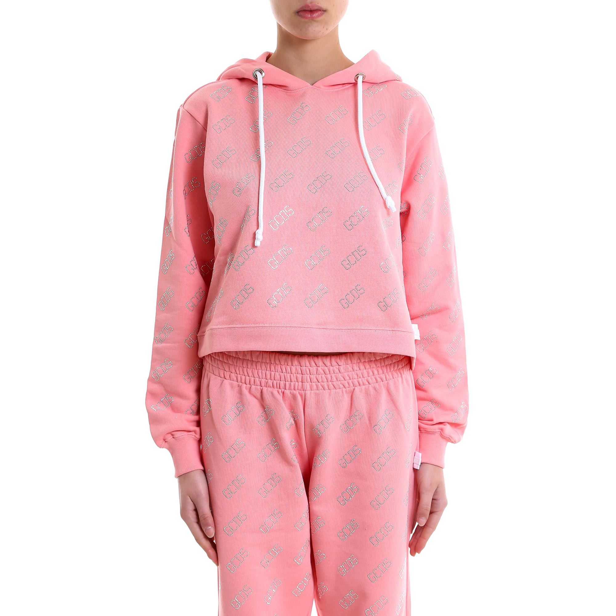 Gcds Monogram Hooded Sweatshirt In Pink | ModeSens