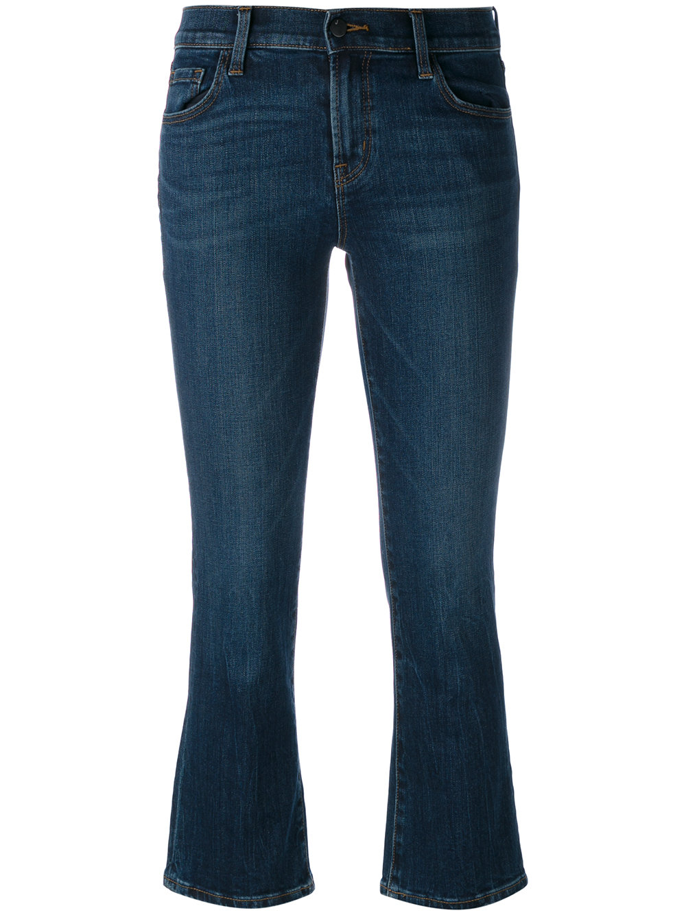 J Brand Woman Selena Cropped Mid-Rise Bootcut Jeans Dark Denim In Blue ...