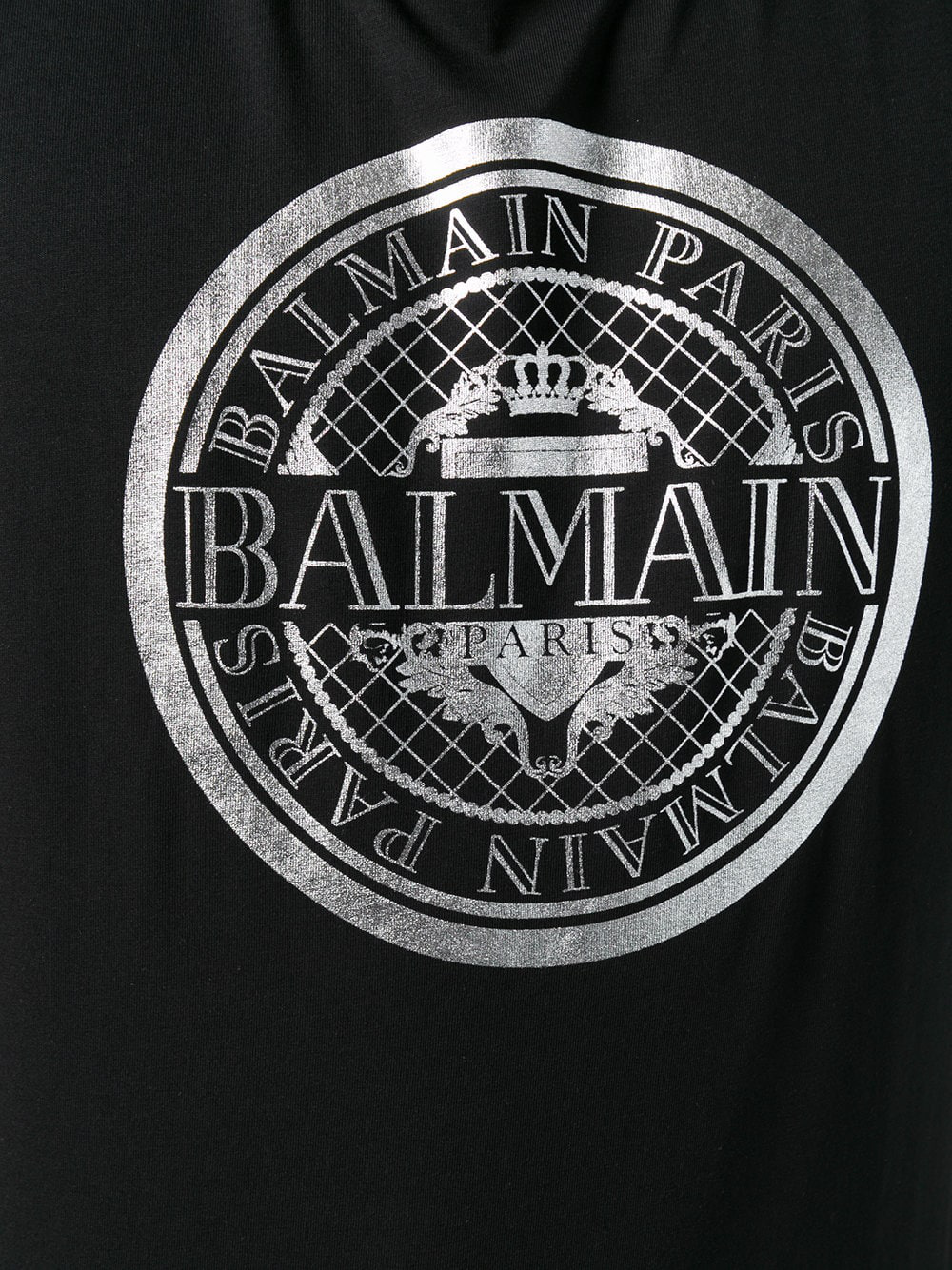 Balmain Logo印花短袖t恤 In Black | ModeSens