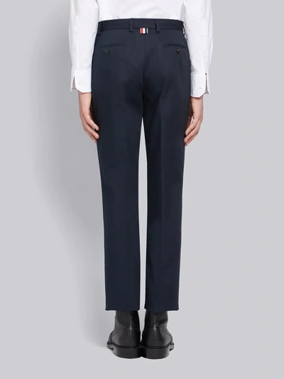 Shop Thom Browne Navy Cotton Twill Unconstructed Chino Trouser In Blue