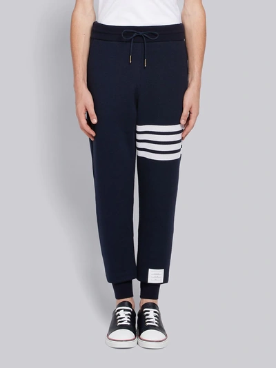 Shop Thom Browne 4-bar Cashmere Shell Sweatpant In Blue