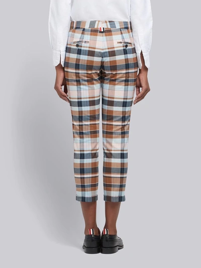 Shop Thom Browne Variegated Check Skinny Trouser In Multicolour