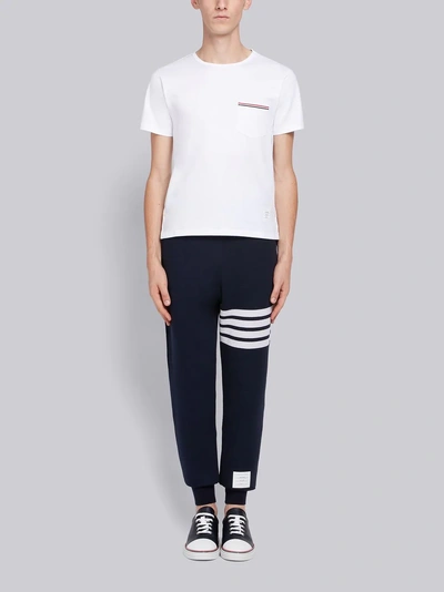 Shop Thom Browne 4-bar Cashmere Shell Sweatpant In Blue