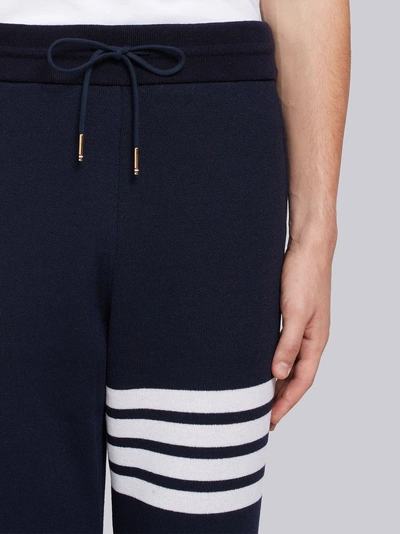 Shop Thom Browne 4-bar Cashmere Shell Sweatpant In Blue