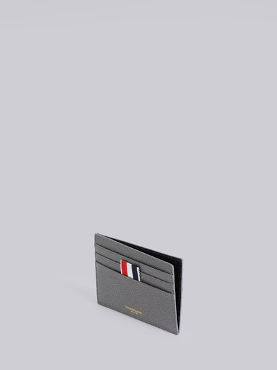 Shop Thom Browne Bicolor Compartment Cardholder In Grey