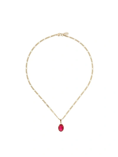 Shop Alexander Mcqueen Gem Necklace In Gold