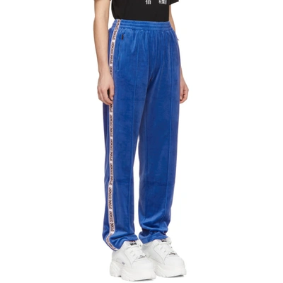 Shop Opening Ceremony Blue Torch Velour Lounge Pants In 4204 Pacifi