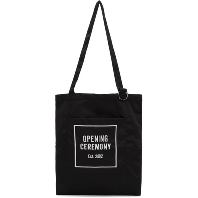 Shop Opening Ceremony Black Logo Tote In 0001 Blk