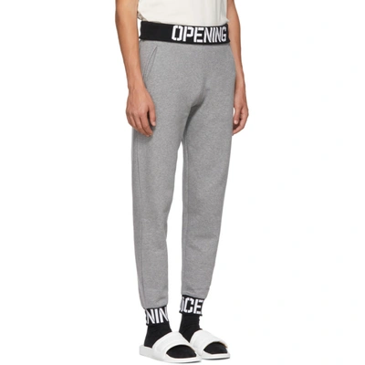 Shop Opening Ceremony Grey Elastic Logo Fitted Lounge Pants In 0300 Hgrey