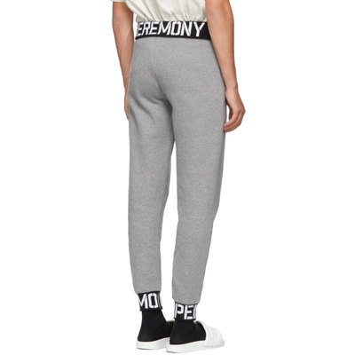 Shop Opening Ceremony Grey Elastic Logo Fitted Lounge Pants In 0300 Hgrey