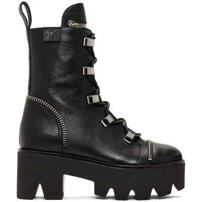 Shop Giuseppe Zanotti Black Daikiri 20 Boots