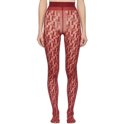 Shop Fendi Red Forever  Tights In F0qh0 Bor**