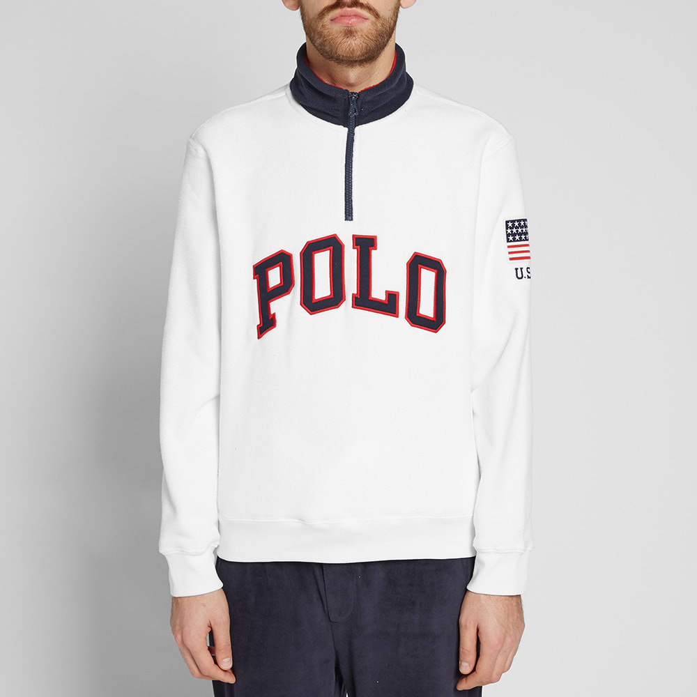 polo ralph lauren polar fleece half zip