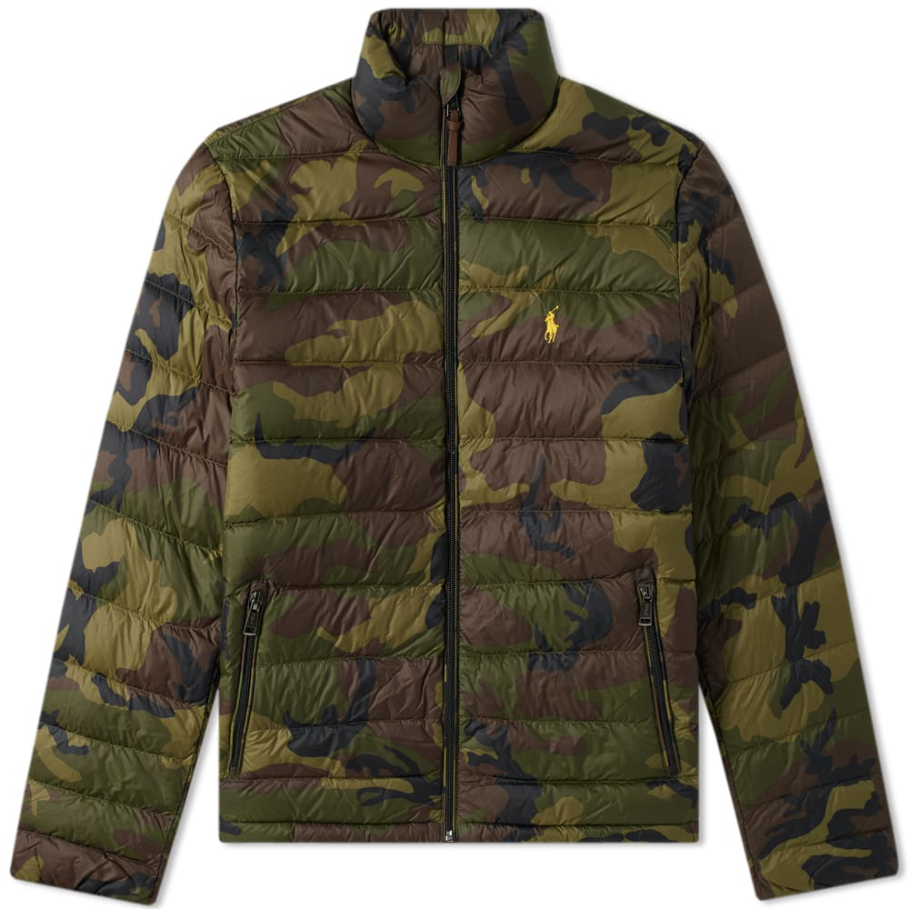 Polo Ralph Lauren Camo Lightweight Down Jacket In Green | ModeSens