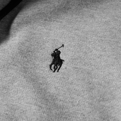 Shop Polo Ralph Lauren Sherpa Lined Zip Hoody In Grey