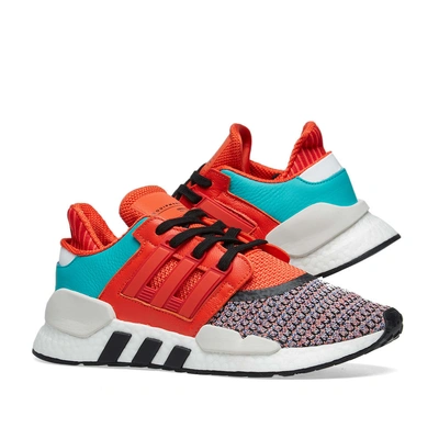 Adidas Originals Eqt Support 91/18 Leather Sneakers In Red | ModeSens