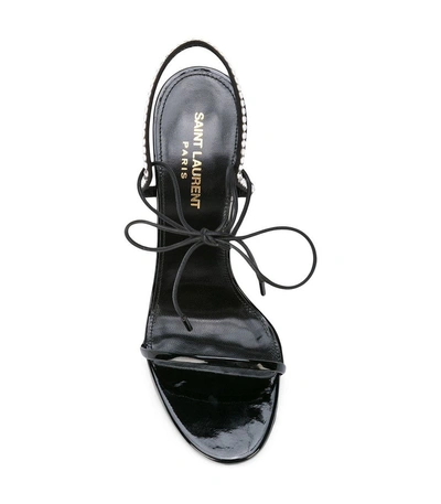 Shop Saint Laurent Robin 105 Embellished Sandal In Black