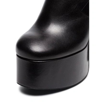 Shop Saint Laurent Platform Ankle Boots In Black