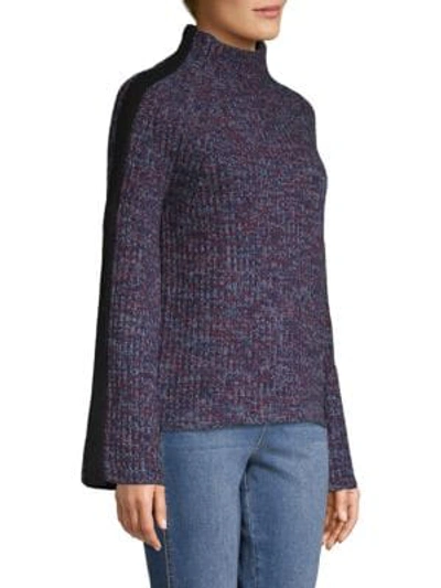 Shop Naadam Trinculo Cashmere Mockneck Sweater In Midnight