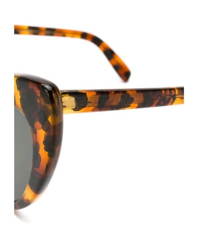 Shop Saint Laurent Lou Lou Heart-shaped Sunglasses In Brown