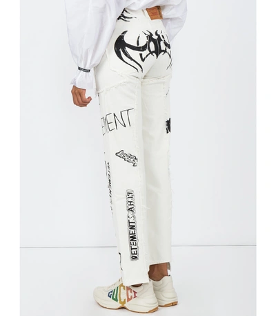 Shop Vetements X Levi's Tribal Patchwork Jeans In White