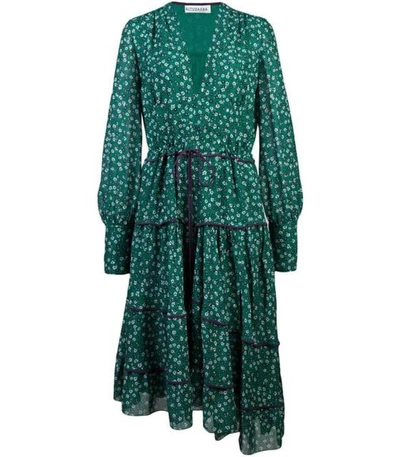 Shop Altuzarra Floral-print Dress In Green