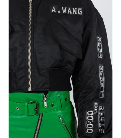 Shop Alexander Wang Credit Card Bomber Jacket In Black
