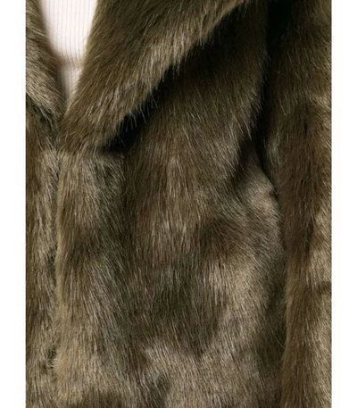 Shop Nili Lotan Faux Fur Coat In Olive